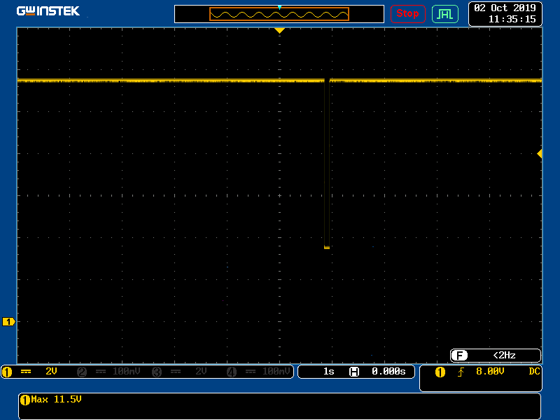 Momentary drop in supply voltage by ASR-2000